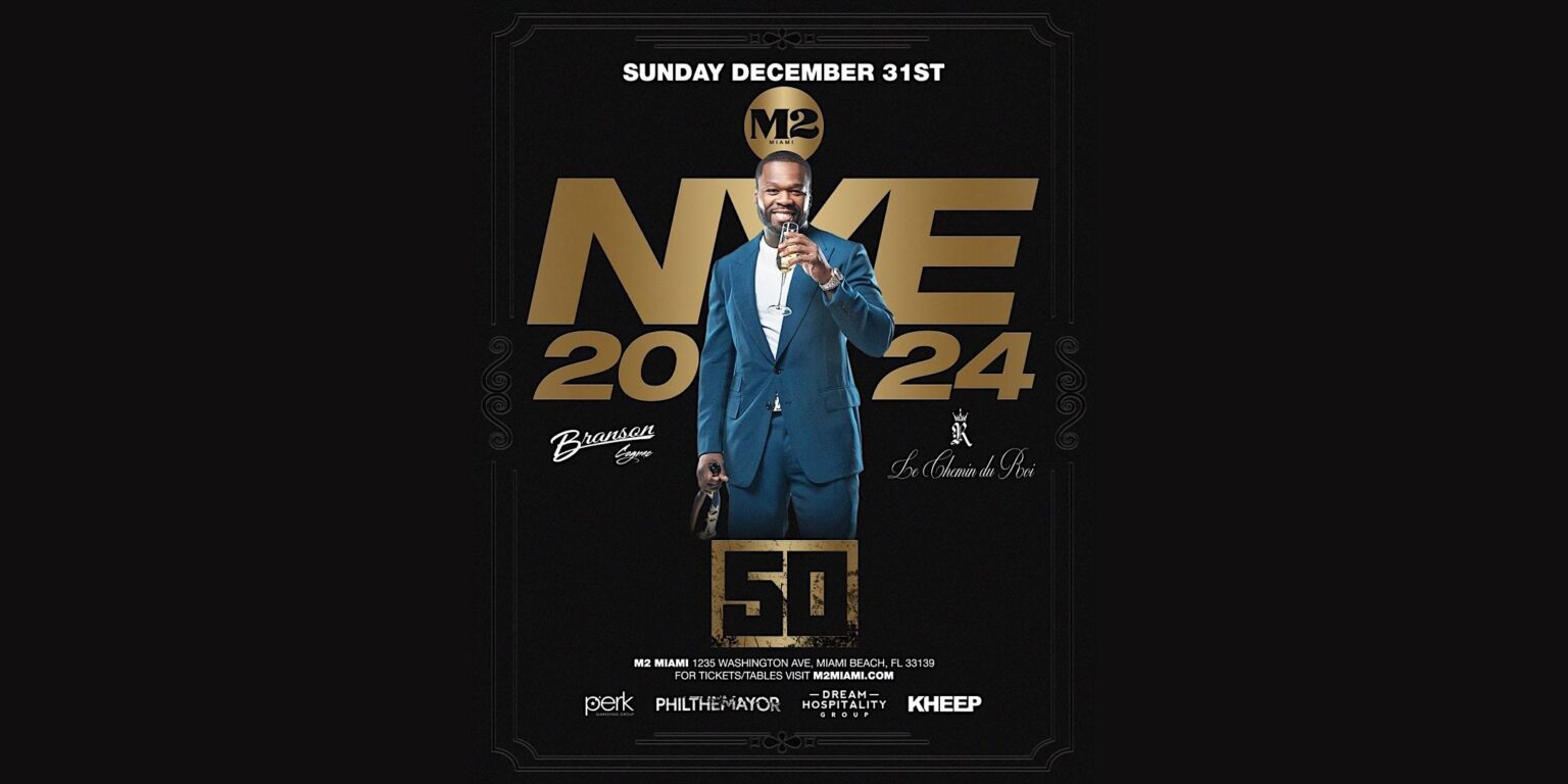 50 Cent Club M2 Miami New Year's Eve Party 2024 VIP Nightlife