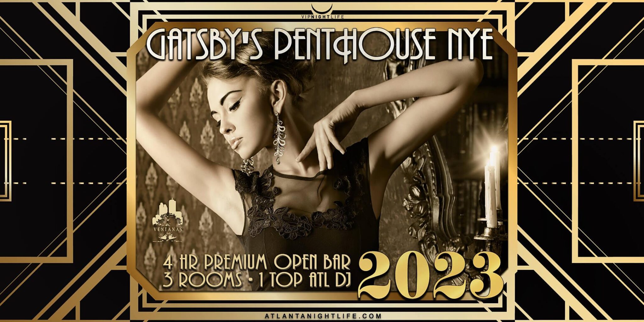 Atlanta New Year's Eve Party 2023 Gatsby's Penthouse VIP Nightlife