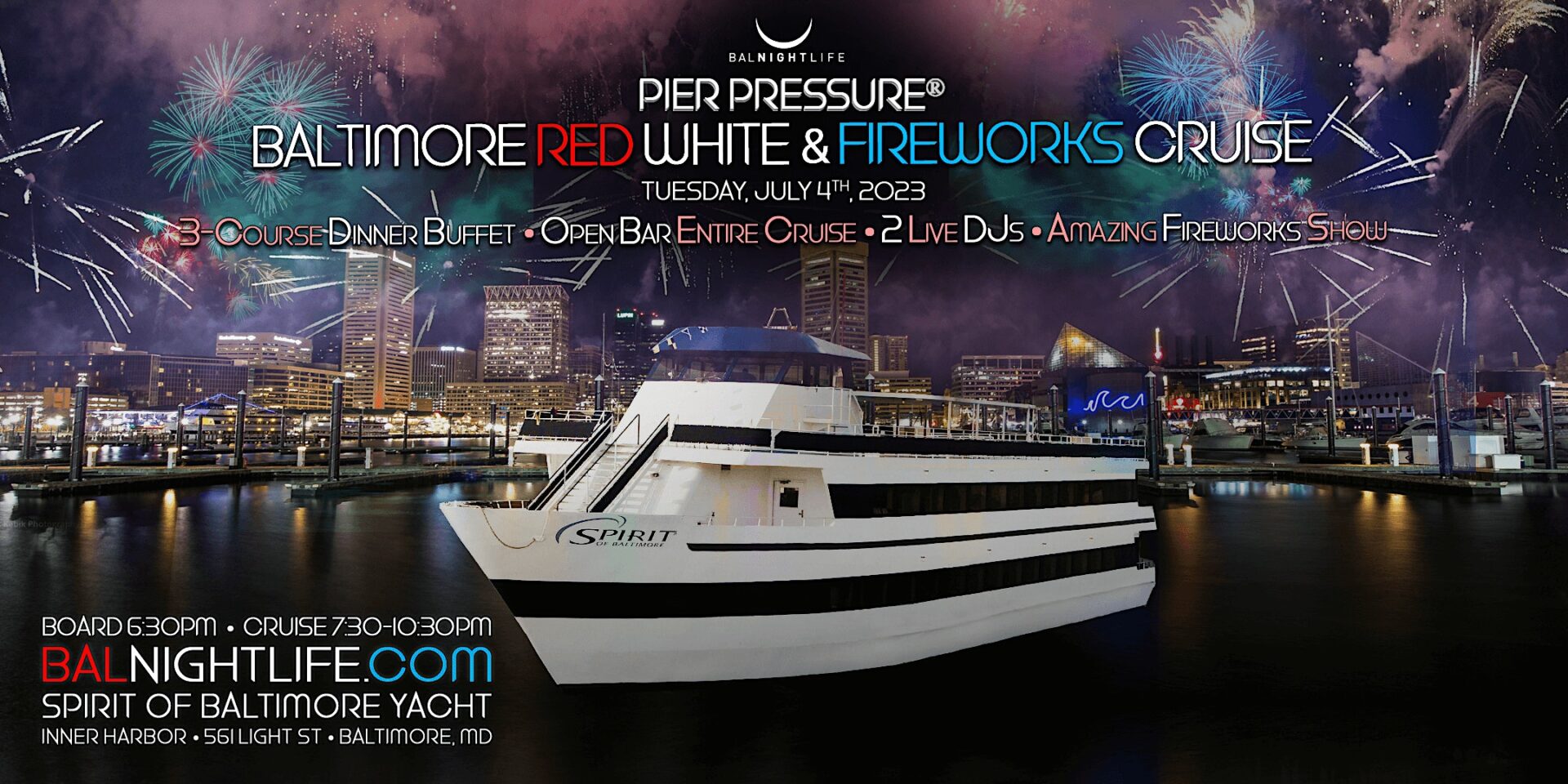 4th of July Baltimore Party Cruise VIP Nightlife