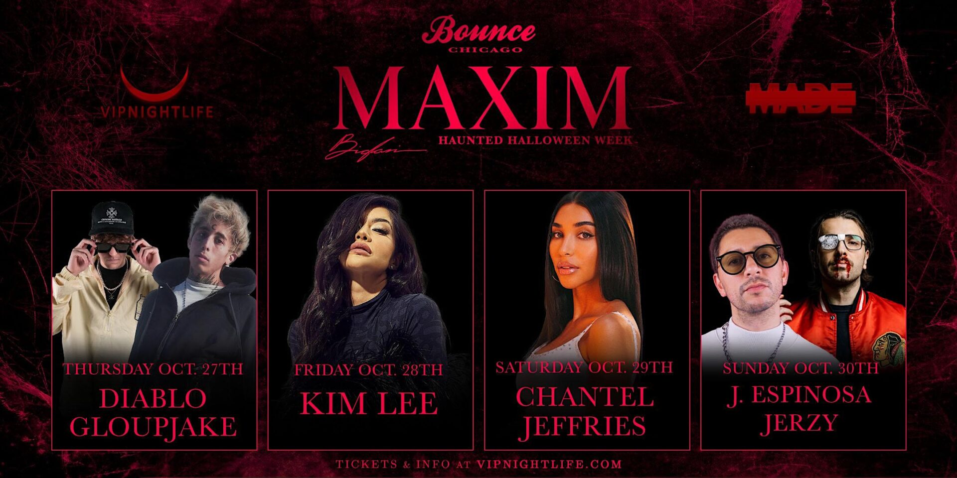 Bounce Chicago Maxim Halloween Party Friday VIP Nightlife