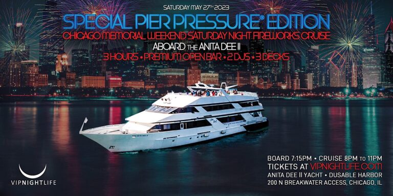 Chicago Memorial Weekend Saturday Night Fireworks Party Cruise