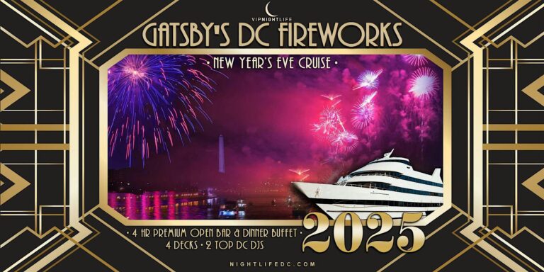 Gatsby's DC Fireworks New Year's Eve Yacht Party 2025