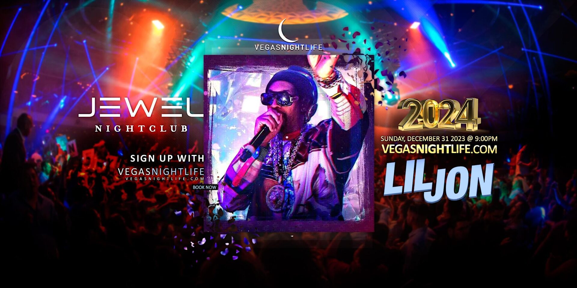 Jewel Aria Las Vegas New Year's Eve Party 2024 w/ Lil Jon VIP Nightlife