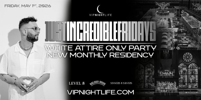 JustIN Credible Fridays | All White Attire Party LA | Level 8
