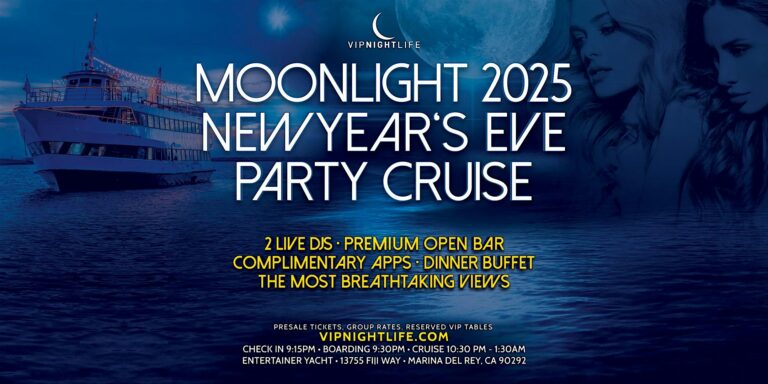 LA New Year's Eve Moonlight Fireworks Cruise 2025