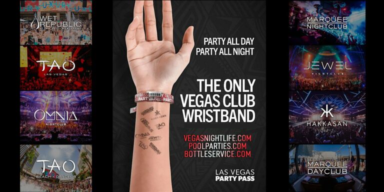 Las Vegas Party Pass | Aug 1 to Aug 4 | 8 Clubs x 23 Parties