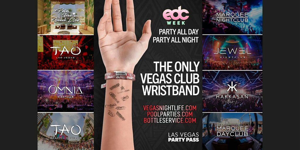 Las Vegas Party Pass | EDC Week | 8 Clubs x 20 Parties