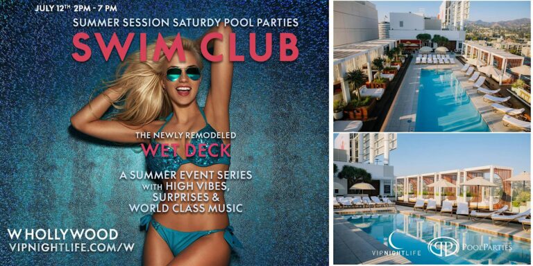 Los Angeles Pool Party | W Hollywood Swim Club Rooftop
