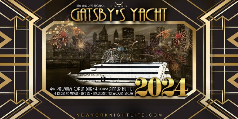 New York New Year's Eve 2024 - Gatsby's Fireworks Yacht Party