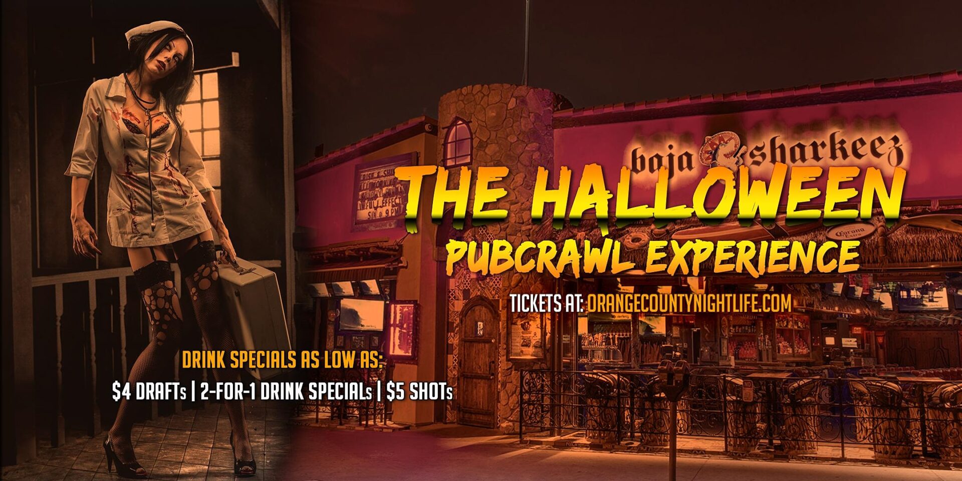 Newport Beach Halloween Pub Crawl Saturday 2021 VIP Nightlife