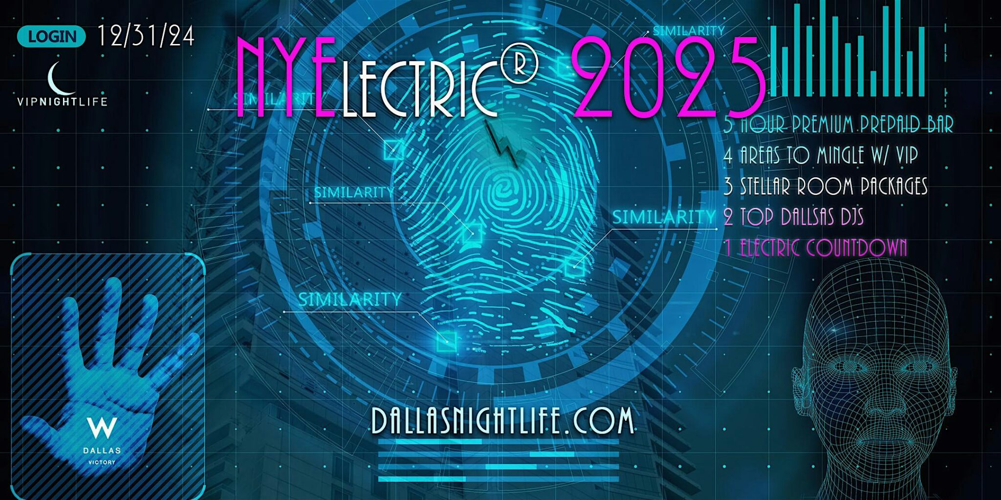 NYElectric W Dallas Rooftop New Years Eve Party 2025 VIP Nightlife