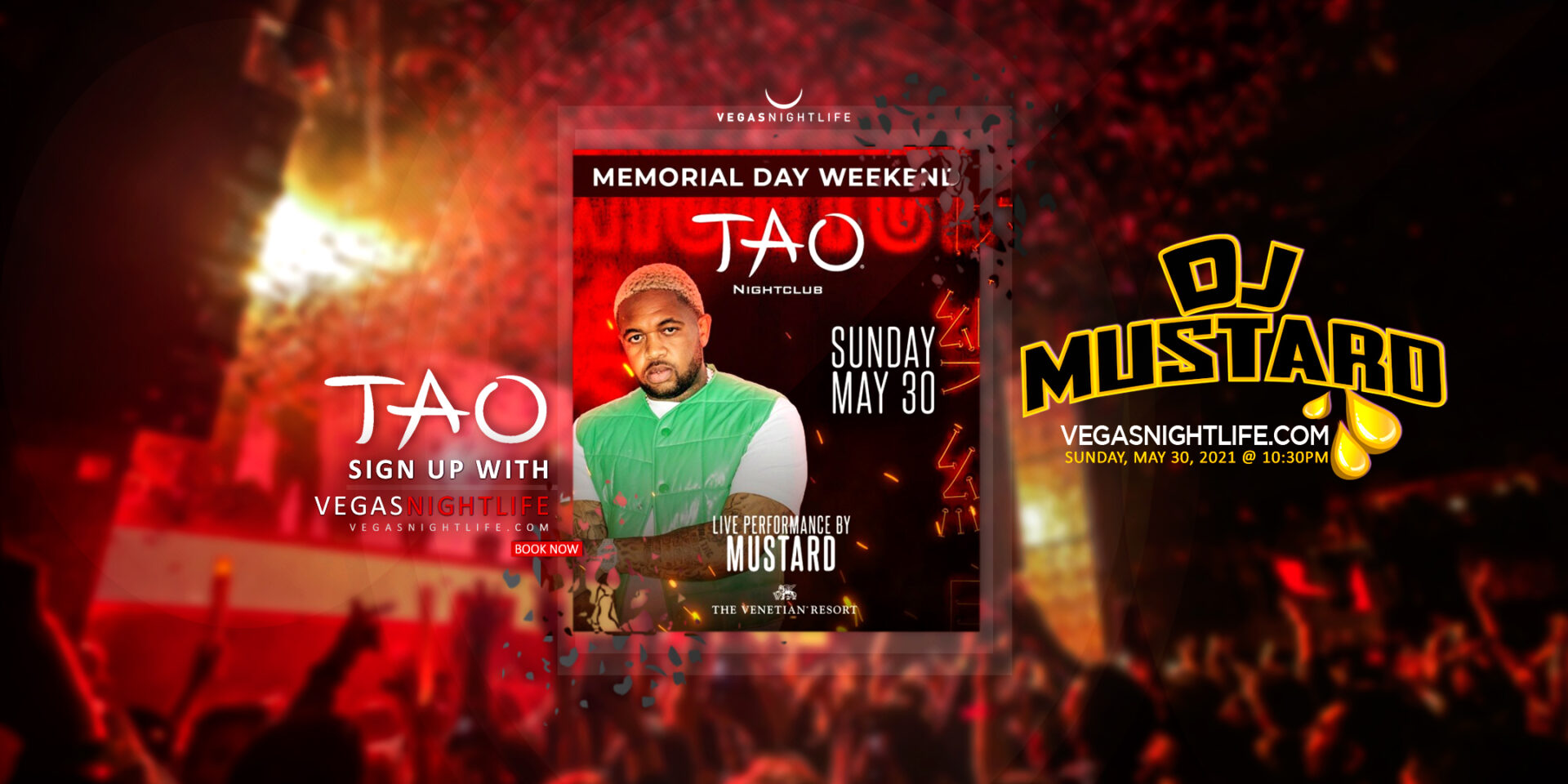 DJ Mustard Memorial Day Sunday Las Vegas VIP Nightlife