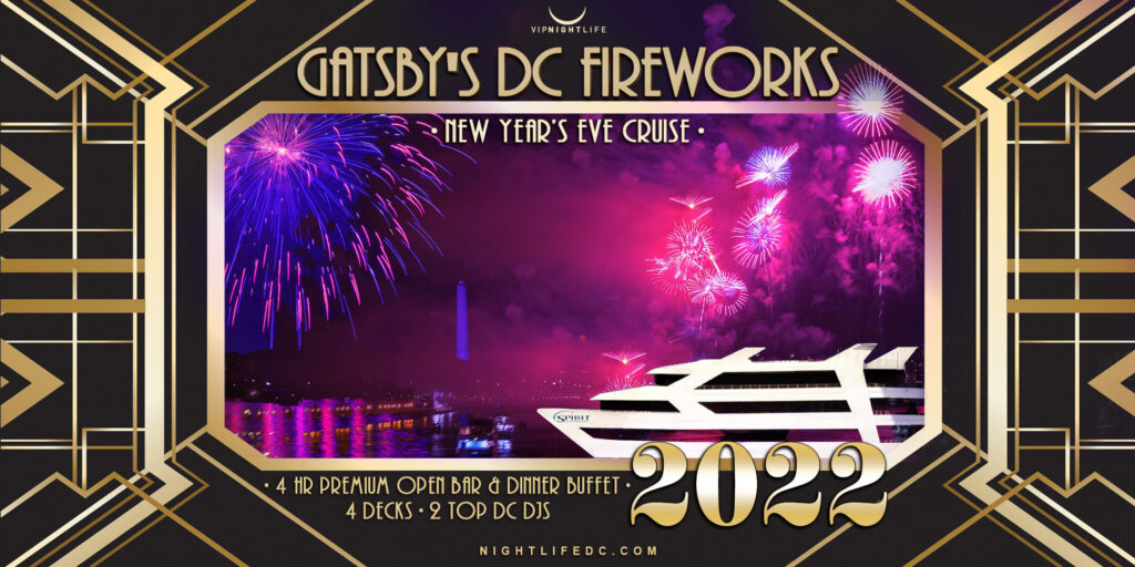 Gatsby's DC Fireworks New Year's Eve Yacht Party 2022