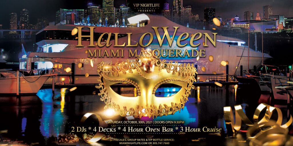 Miami Halloween Saturday Masquerade Party Cruise VIP Nightlife