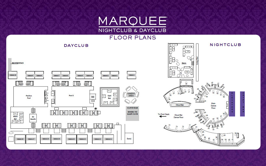 Marquee Las Vegas Venue Map