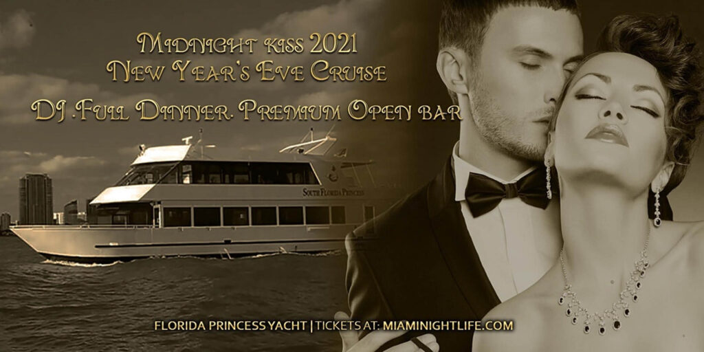 Midnight Kiss Hollywood Beach Dinner Cruise New Year's Eve Party 2021