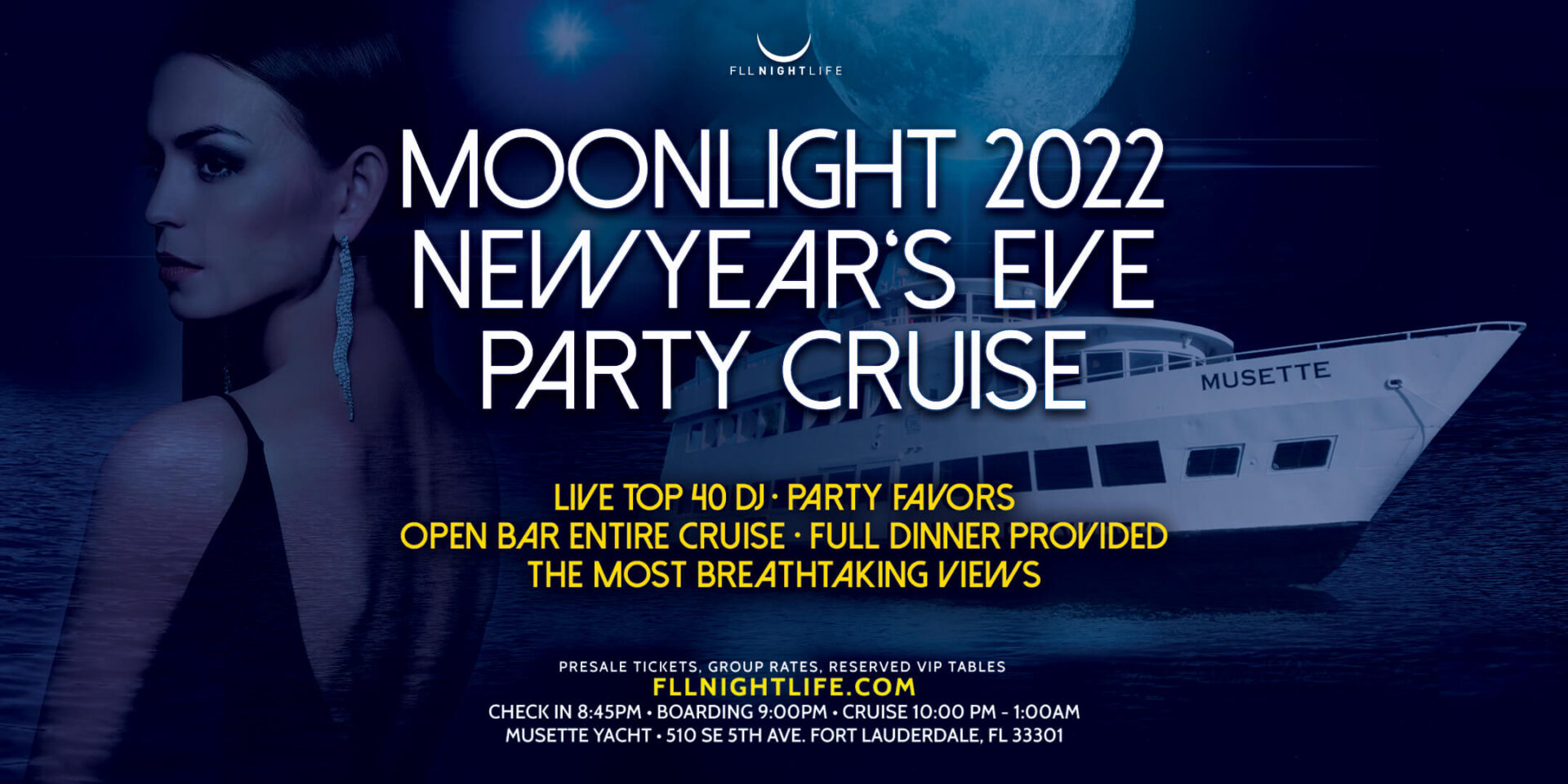 Speakeasy Fort Lauderdale New Year&#039;s Eve Party Cruise 2022 - VIP Nightlife