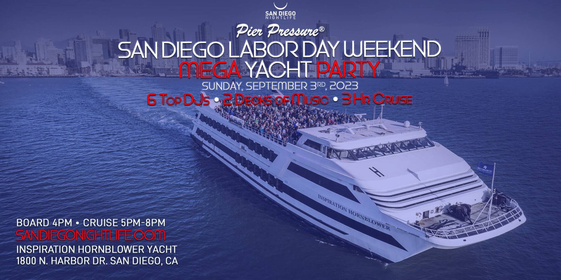 San Diego New Year's Eve On the Boardwalk Cruise 2024 VIP Nightlife