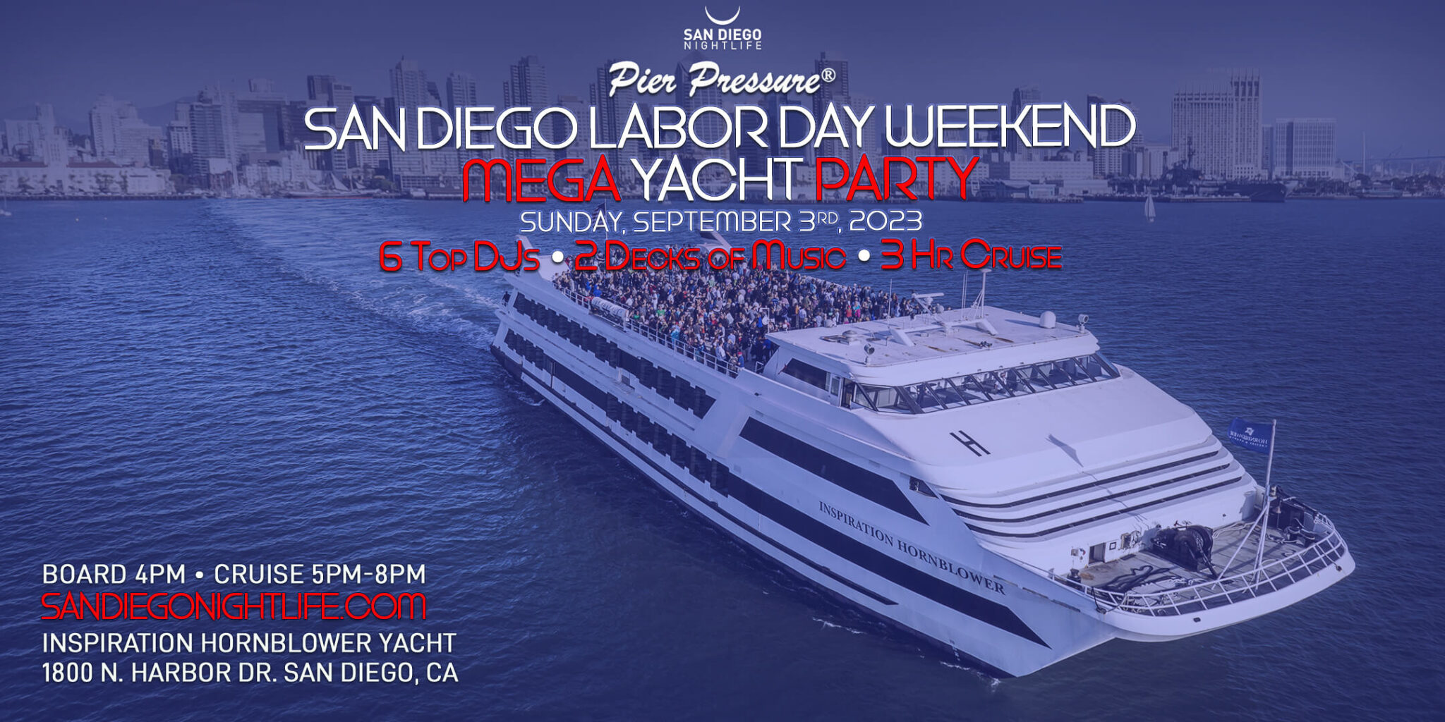 San Diego New Year's Eve On the Boardwalk Cruise 2024 VIP Nightlife
