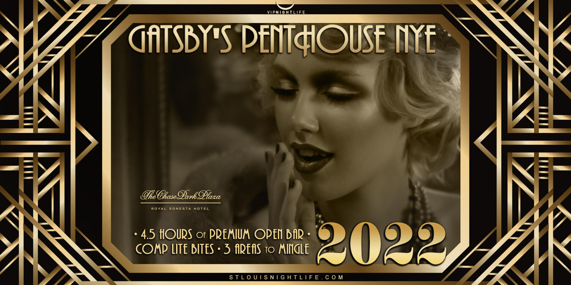 St. Louis New Year's Eve Party 2022 Gatsby's Penthouse VIP Nightlife