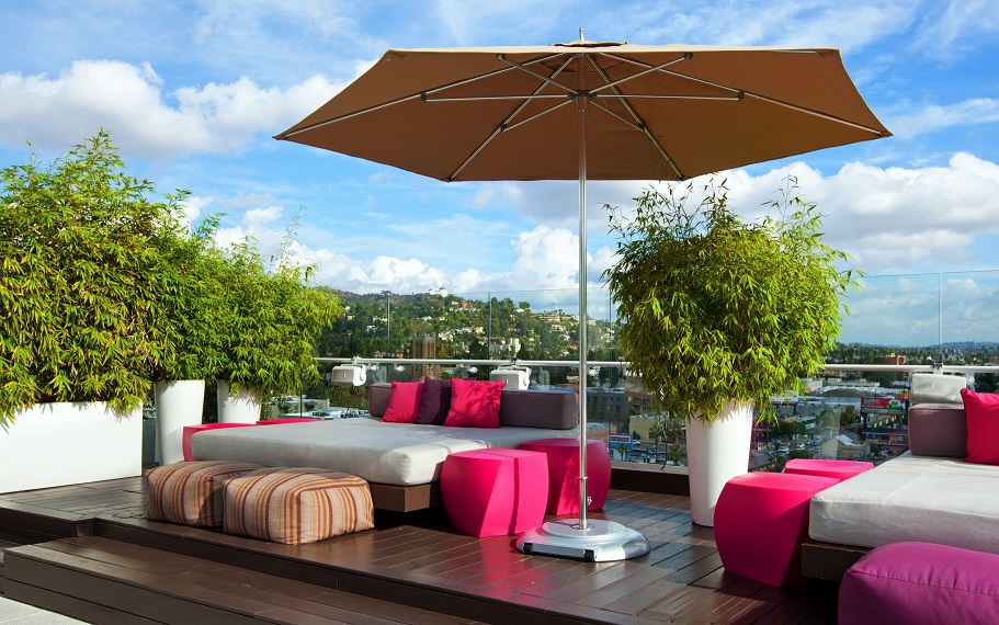 W Hollywood Rooftop Day Beds