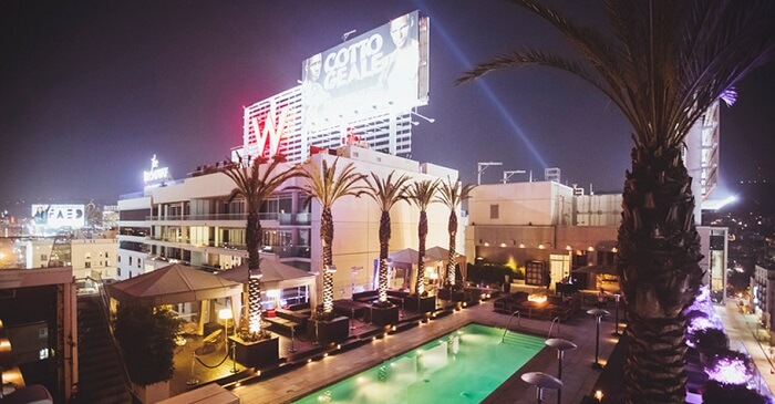 W Hollywood Hotel Rooftop Venue