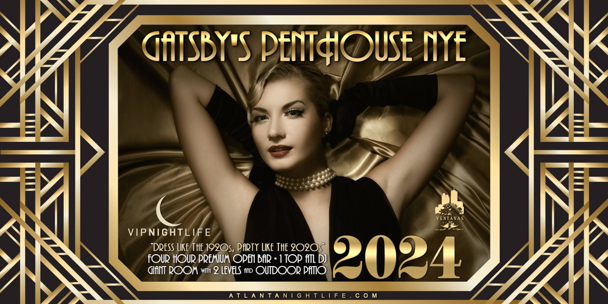 Atlanta New Year's Eve Party 2024 Gatsby's Penthouse VIP Nightlife