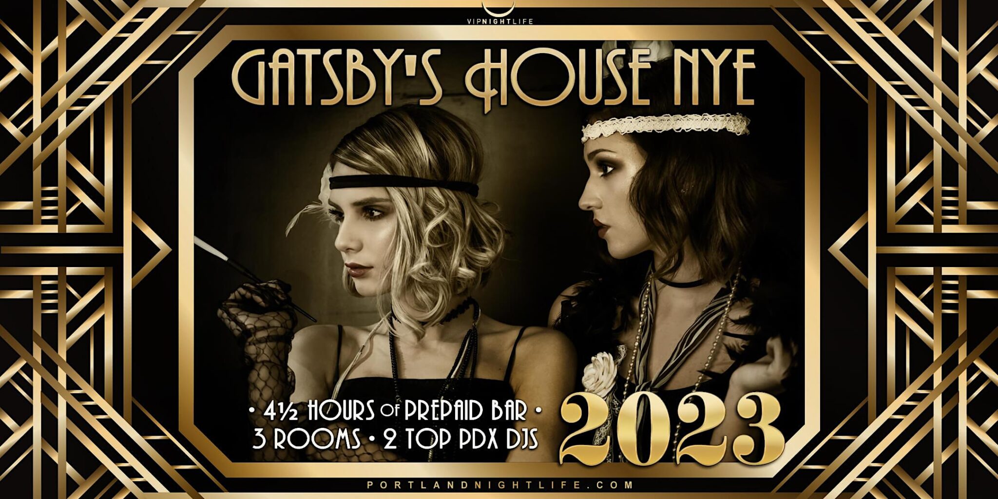 Portland 2023 New Year's Eve Party Gatsby's House VIP Nightlife