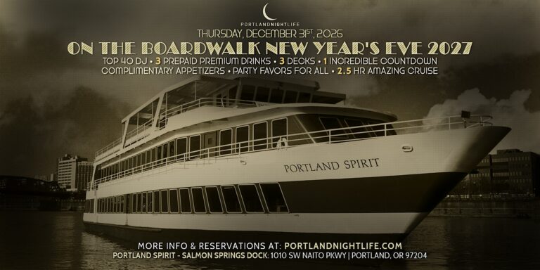 Portland New Year's Eve Party Cruise 2027 - On the Boardwalk