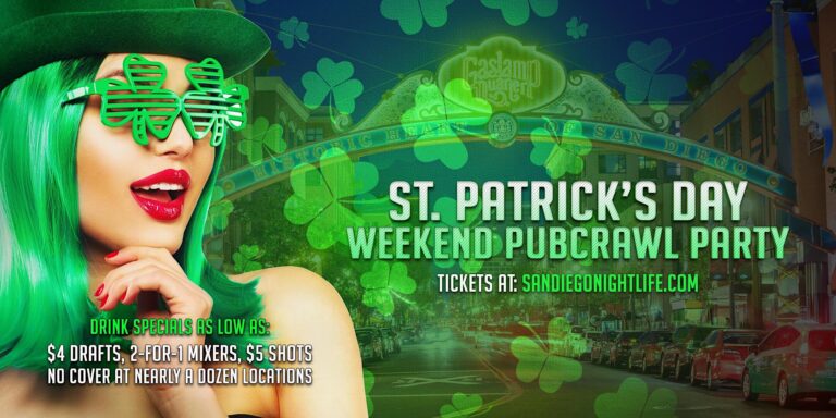 San Diego St Patrick's Day Friday Pub Crawl Party