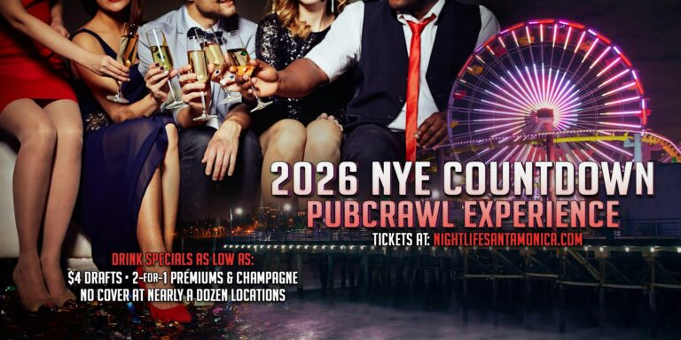 Santa Monica New Years Eve Pub Crawl Party 2026