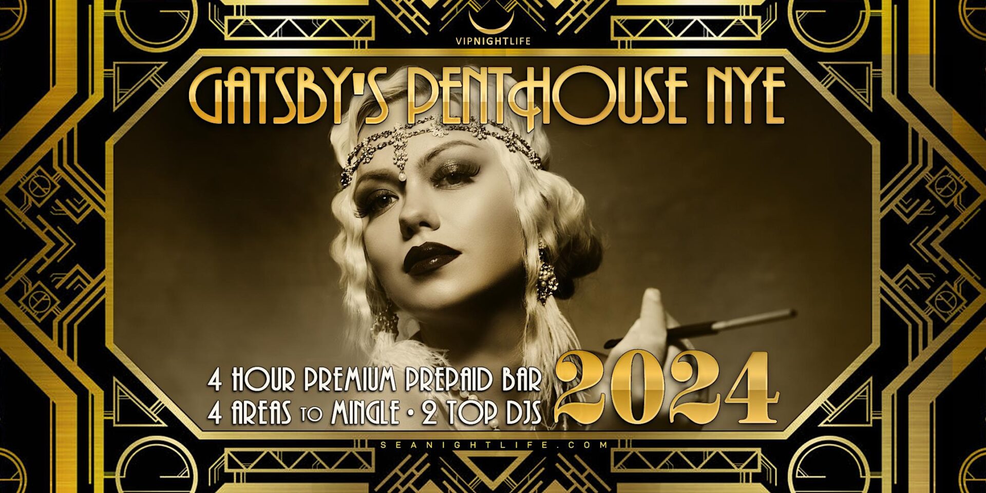 Seattle New Years Eve Party 2024 Gatsby's Penthouse VIP Nightlife