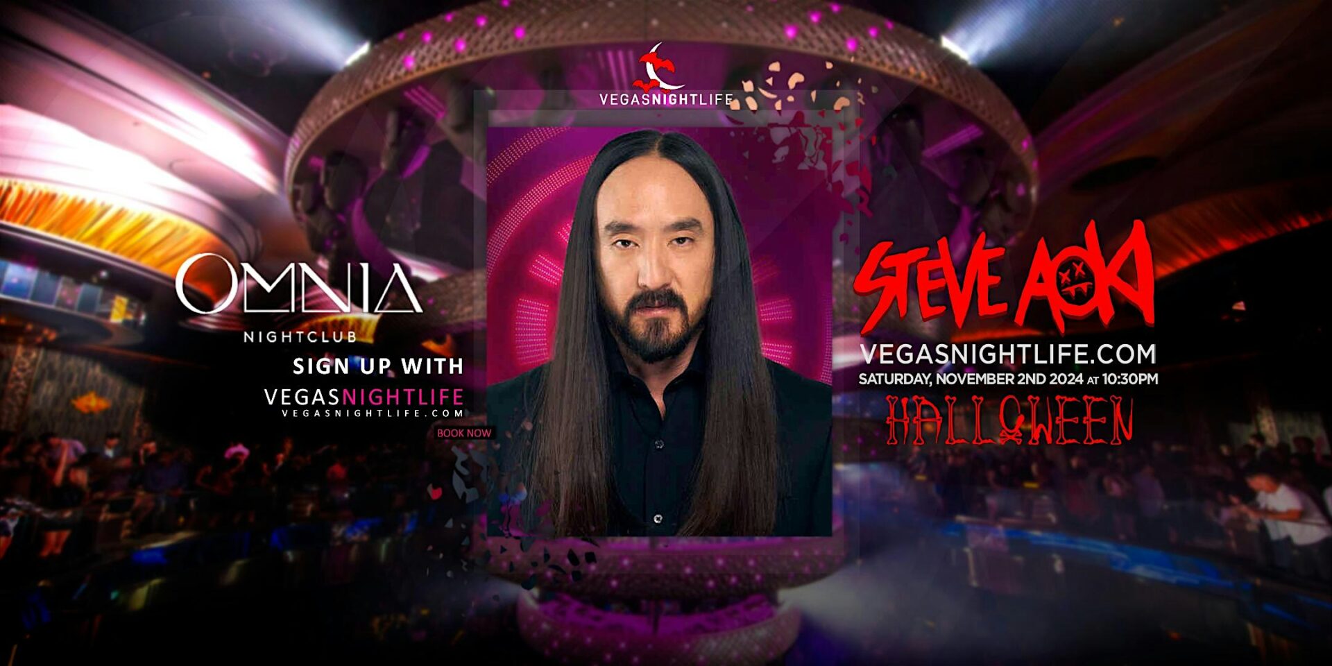 Steve Aoki Las Vegas Halloween Party Omnia VIP Nightlife