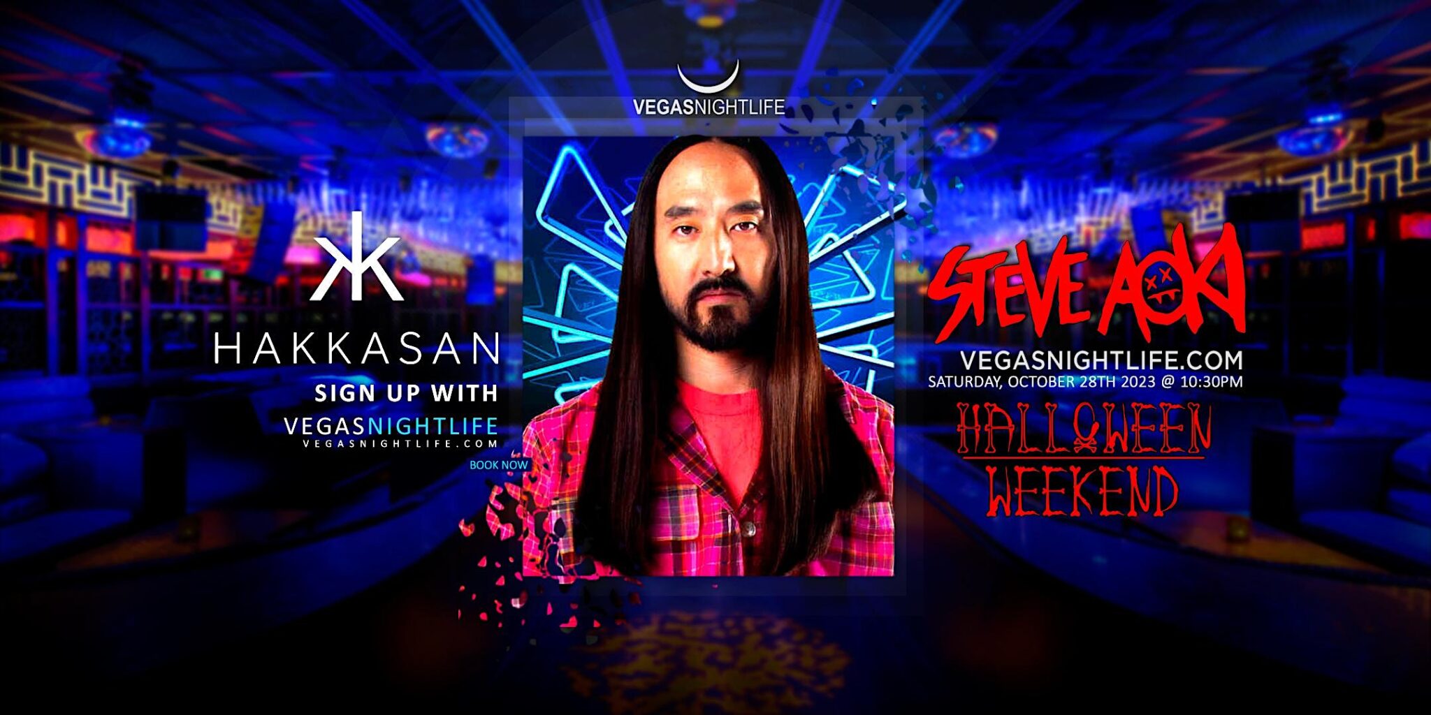 Steve Aoki Vegas Halloween Saturday Party Hakkasan VIP