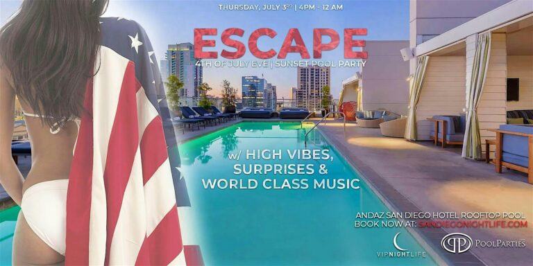 Sunset Swim | San Diego Pre 4th of July Pool Party | Andaz Rooftop